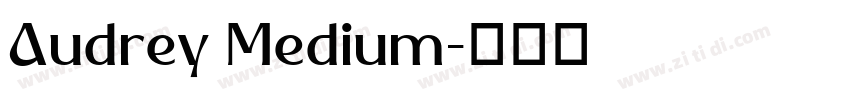 Audrey Medium字体转换